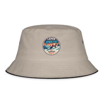 Weihnachtsspaß Schneepiste  - Bucket Hat - Khaki/Schwarz - Vorne