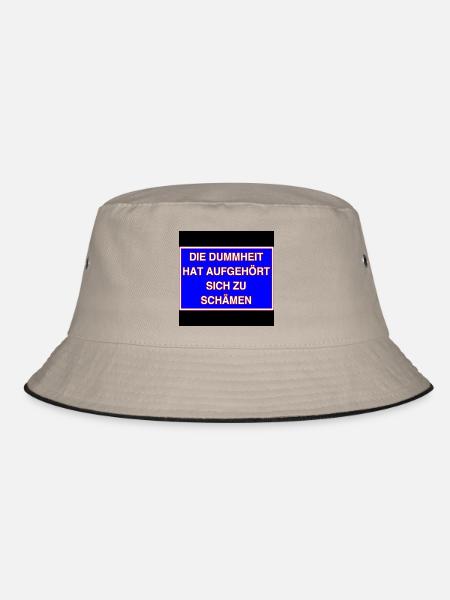 Die Dummheit hat aufgehört sich zu schämen! - Bucket Hat - Khaki/Schwarz