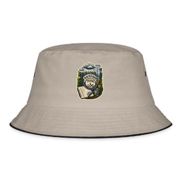 BACKYARD TOTAL LOG Wolken - Bucket Hat - Khaki/Schwarz - Vorne
