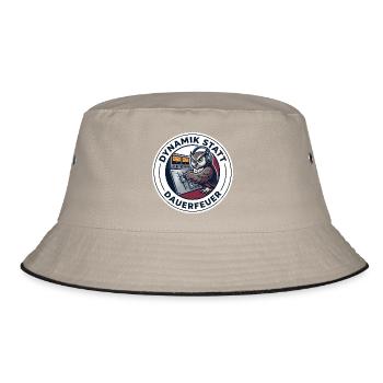Tontechniker Dynamik Mastering Tonstudio - Bucket Hat - Khaki/Schwarz - Vorne