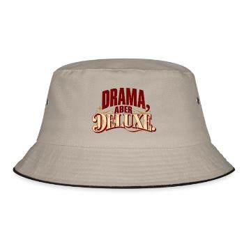 Drama aber Deluxe - Bucket Hat - Khaki/Schwarz - Vorne