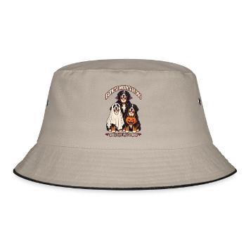 Spooky Night Loyal Company – Berner Sennenhund - Bucket Hat - Khaki/Schwarz - Vorne