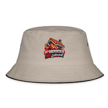 Dachdecker Leidenschaft  - Bucket Hat - Khaki/Schwarz - Vorne
