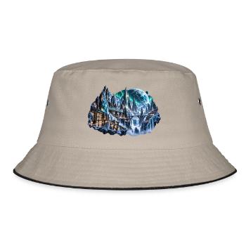 MELVIG – Eisstadt unter Nordlichtern - Bucket Hat - Khaki/Schwarz - Vorne