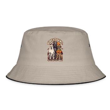 Spooky Night Loyal Company – Deutsche Dogge Halloween - Bucket Hat - Khaki/Schwarz - Vorne