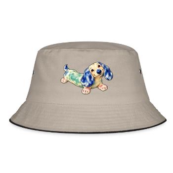 Piesek_SpokoLoko - Bucket Hat - Khaki/Schwarz - Vorne