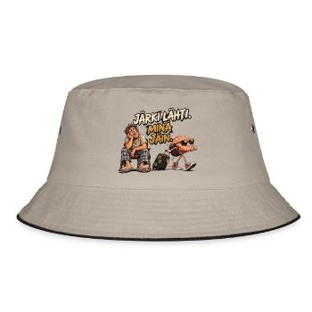 Reason Left – Ich bin geblieben | Witzig und humorvoll - Bucket Hat - Khaki/Schwarz - Vorne