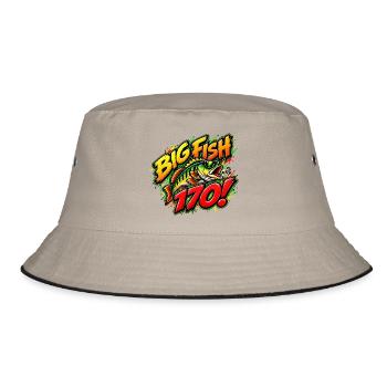 170_Big_Fish_Dart - Bucket Hat - Khaki/Schwarz - Vorne