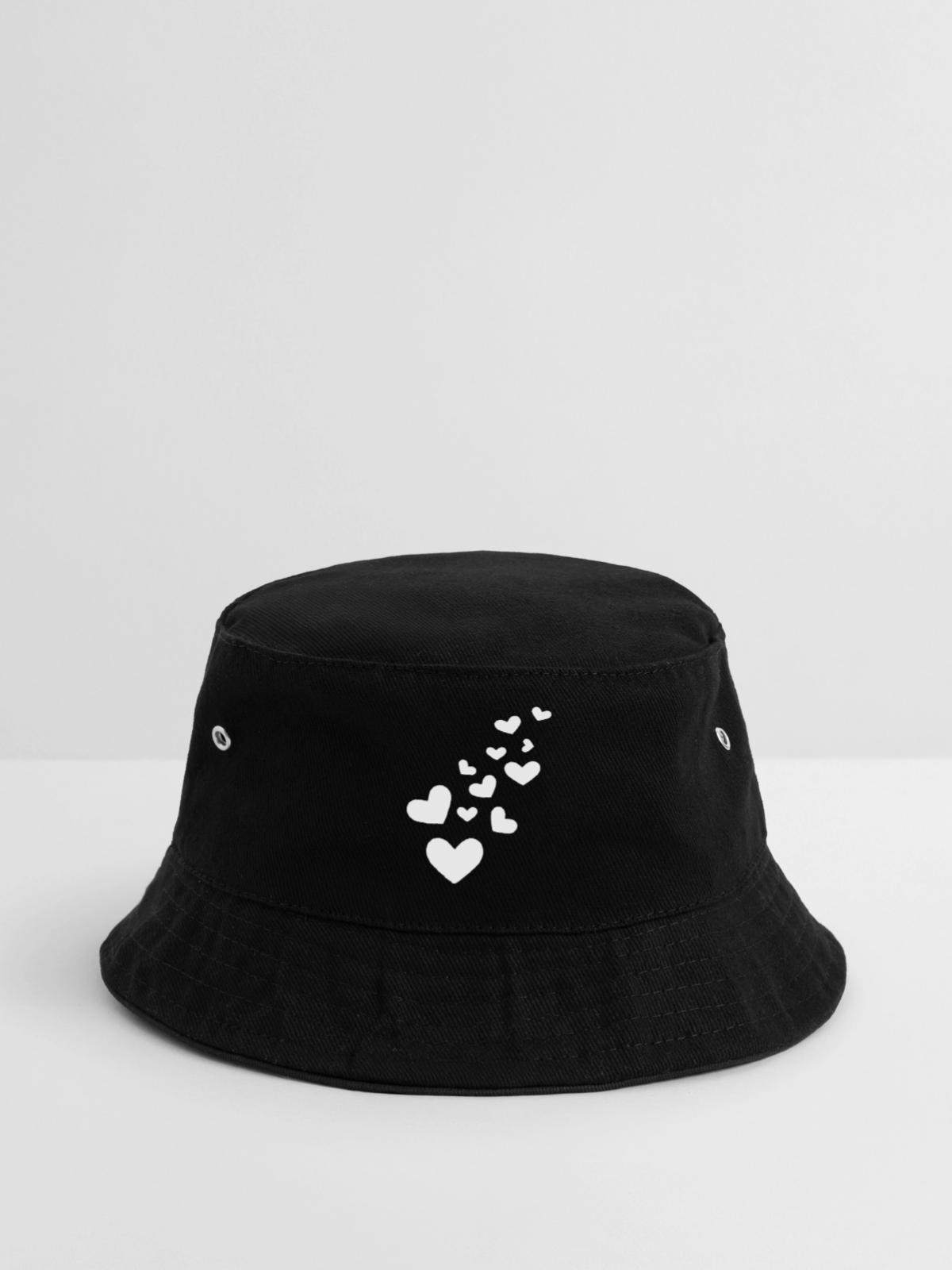 Herzchen Herz - Bucket Hat - Schwarz - Vorne