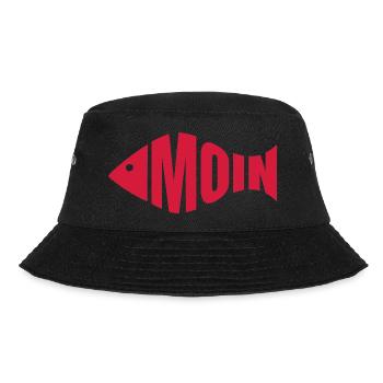 Moin - Fischkopf - Bucket Hat - Schwarz - Vorne