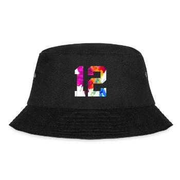 NUMMER 12 JAHRE ALT 12. GEBURTSTAG - Bucket Hat - Schwarz - Vorne - Lela (165cm)