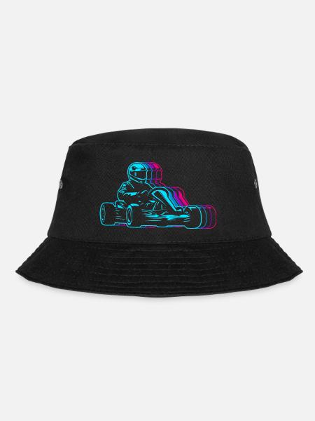 Kart Rennen Go Karts Mädchen Jungen Go-Kart - Bucket Hat - Schwarz