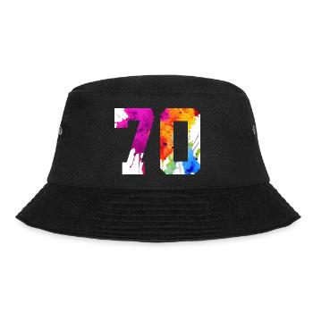 NUMMER 70 JAHRE ALT 70. GEBURTSTAG - Bucket Hat - Schwarz - Vorne - Lela (165cm)
