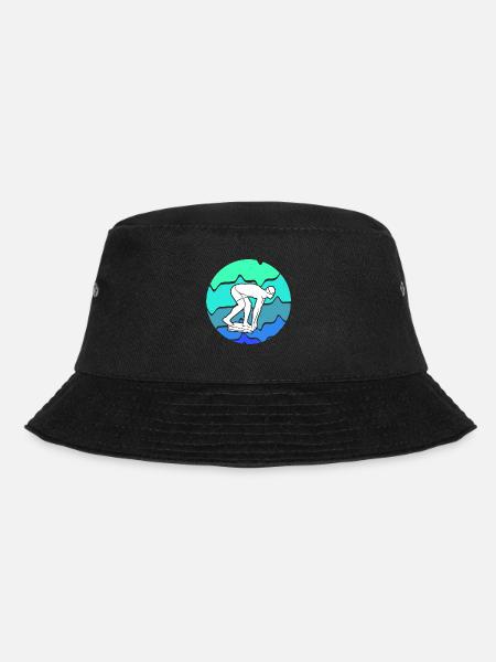 Schwimmer Schwimmen Schwimmsport Schwimm Jungen - Bucket Hat - Schwarz