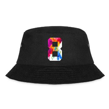 NUMBER 8 YEARS OLD 8TH BIRTHDAY - Bucket Hat - black - Front - Lela (165cm)