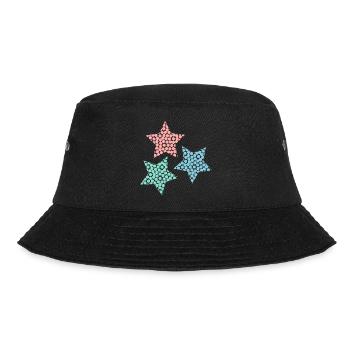 STERN. STERNE. STERN. STERNE. FEST. JAHRESTAG - Bucket Hat - Schwarz - Vorne