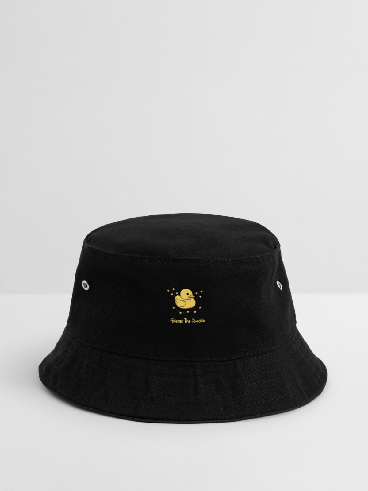 Badeente Gummiente - Bucket Hat - Schwarz - Vorne