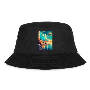 Thessalonique Grèce Affiche de voyage vintage souvenir - Bob - noir - Devant - Lela (165cm)