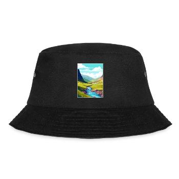 Hohe Tasse Nick Cumbria Vintage Reiseposter WPA - Bucket Hat - Schwarz - Vorne