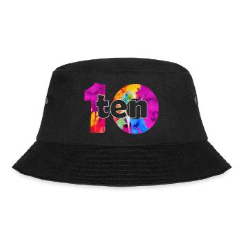 ZEHN 10 JAHRE JUNGE 10. GEBURTSTAG - Bucket Hat - Schwarz - Vorne - Lela (165cm)