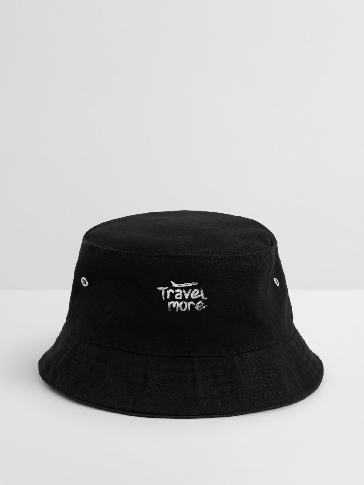Travel - Bucket Hat - Schwarz - Vorne