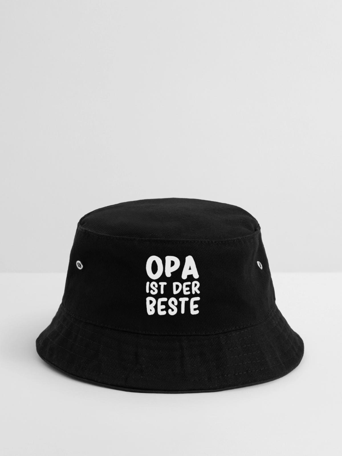 Opa ist der Beste - Bucket Hat - Schwarz - Vorne