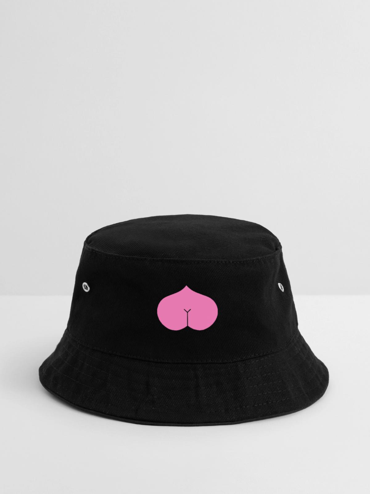 Arsch Herz Popo - Bucket Hat - Schwarz - Vorne