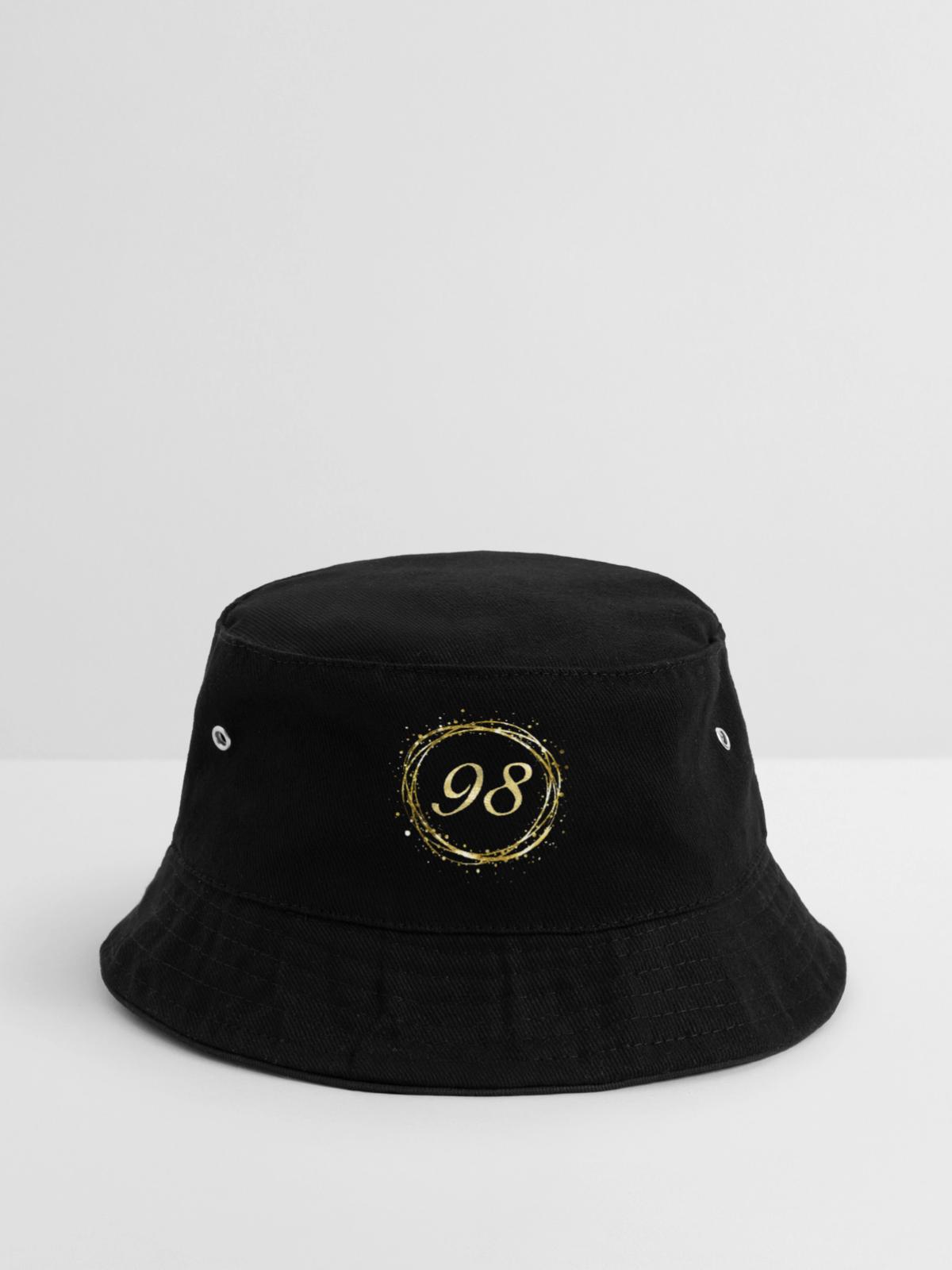 98 - Bucket Hat - Schwarz - Vorne