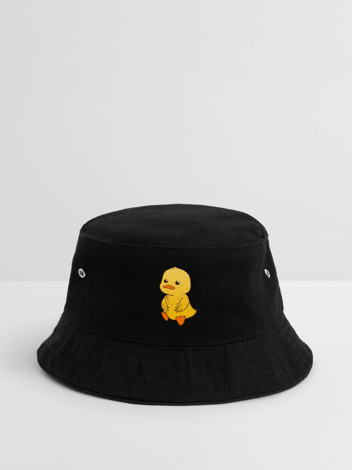 Entchen Ente - Bucket Hat - Schwarz - Vorne