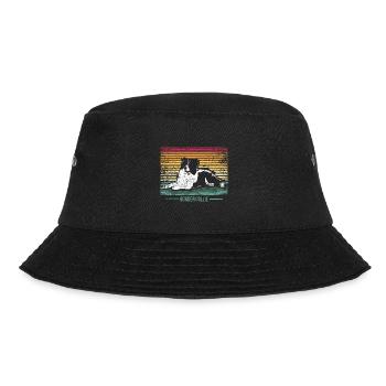 Wendiger Border Collie Schafherde - Bucket Hat - Schwarz - Vorne