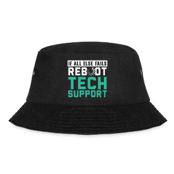 If All Else Fails Reboot Tech Support - Bucket Hat - Schwarz - Vorne