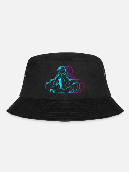 Kart Rennen Go Karts Mädchen Jungen Go-Kart - Bucket Hat - Schwarz