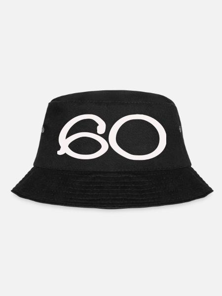 60. 60 JAHRE. 60-JÄHRIGES JUBILÄUM. 60. GEBURTSTAG. - Bucket Hat - Schwarz