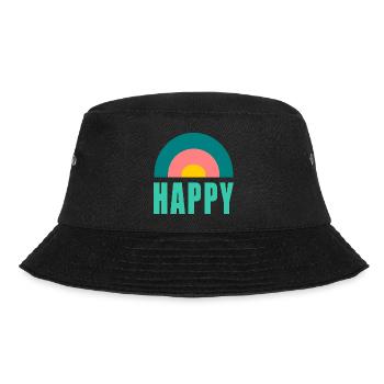 HAPPY. HAPPINESS. FREEDOM. - POSITIV. POSITIV - Bucket Hat - Schwarz - Vorne