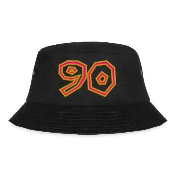 90. 90 JAHRE. 90-JÄHRIGES JUBILÄUM. 90-JÄHRIGES JUBILÄUM. - Bucket Hat - Schwarz - Vorne - Lela (165cm)