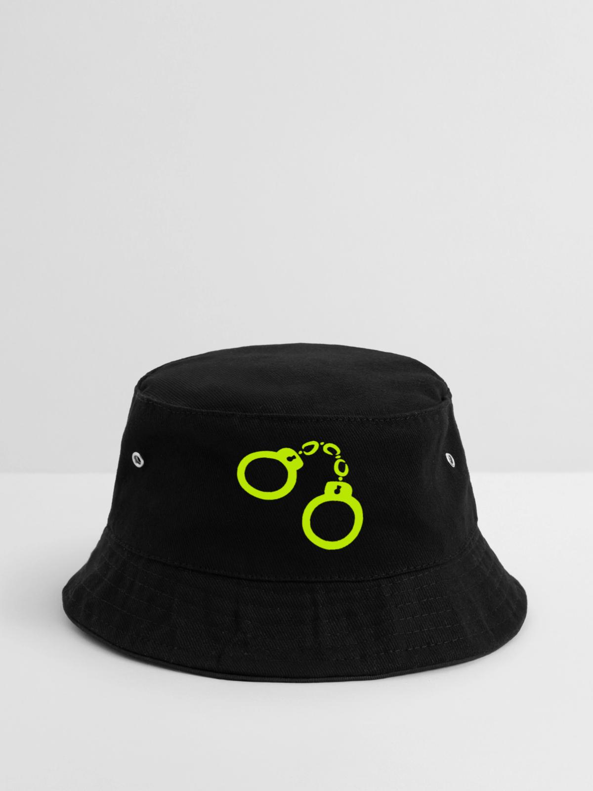 Handschellen Gelb - Bucket Hat - Schwarz - Vorne