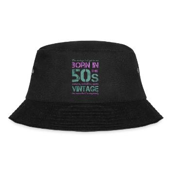 Fünfziger 50th 50s 50er - Bucket Hat - Schwarz - Vorne