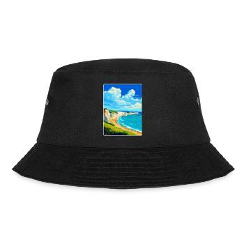 Isle Of Wight Vintage Reiseposter WPA Souvenir - Bucket Hat - Schwarz - Vorne - Lela (165cm)