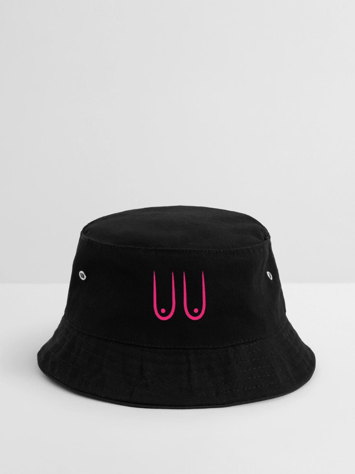 Hängende Brüste - Bucket Hat - Schwarz - Vorne