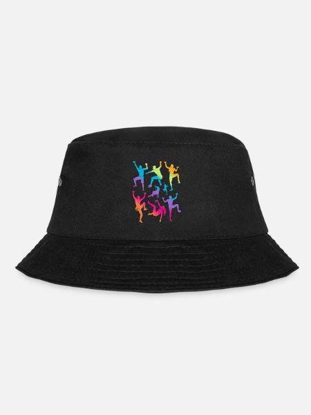 Klettern Berge Kletterer Kinder Mädchen Bouldern - Bucket Hat - Schwarz
