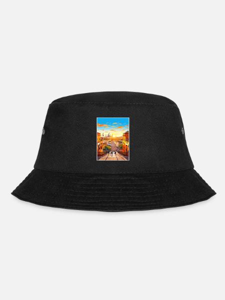 Rom Italien Vintage Reiseposter WPA Souvenir - Bucket Hat - Schwarz