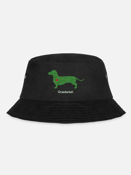 Grasdackel - Bucket Hat - Schwarz