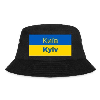 Kyiv City in kyrillischer Schrift - Bucket Hat - Schwarz - Vorne - Lela (165cm)