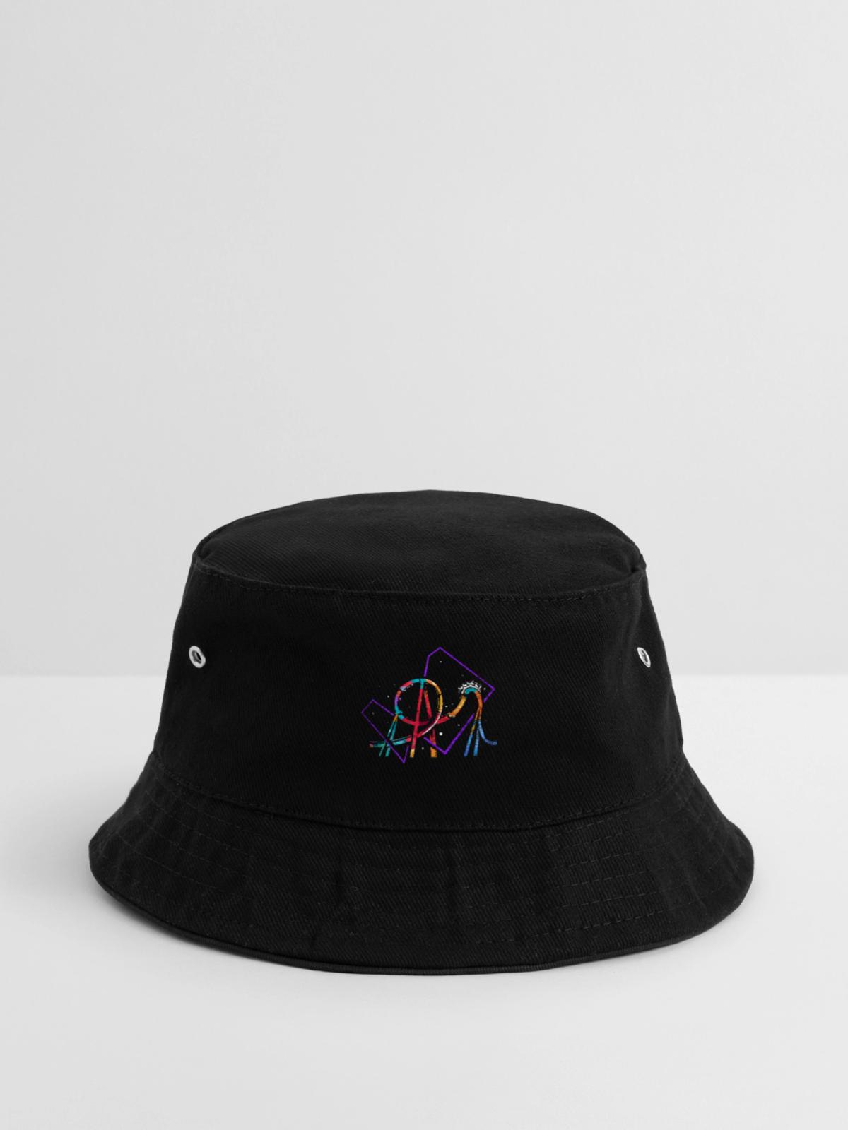 Rasanter Achterbahn Freizeitpark - Bucket Hat - Schwarz - Vorne