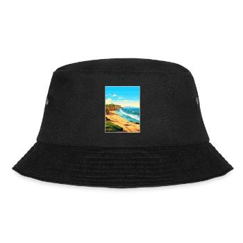 Valdes Halbinsel Argentinien Vintage Reiseposter - Bucket Hat - Schwarz - Vorne