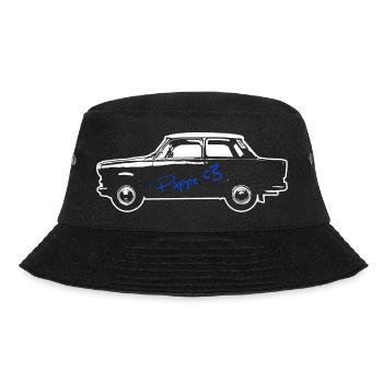 P601 Trabbi Ost Oldtimer - Auto fürs Herz - Bucket Hat - Schwarz - Vorne