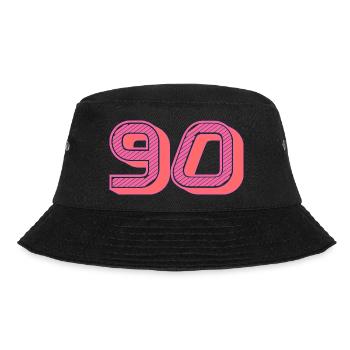 90. 90 JAHRE. 90. JAHRESTAG. 90-JÄHRIGES JUBILÄUM. - Bucket Hat - Schwarz - Vorne