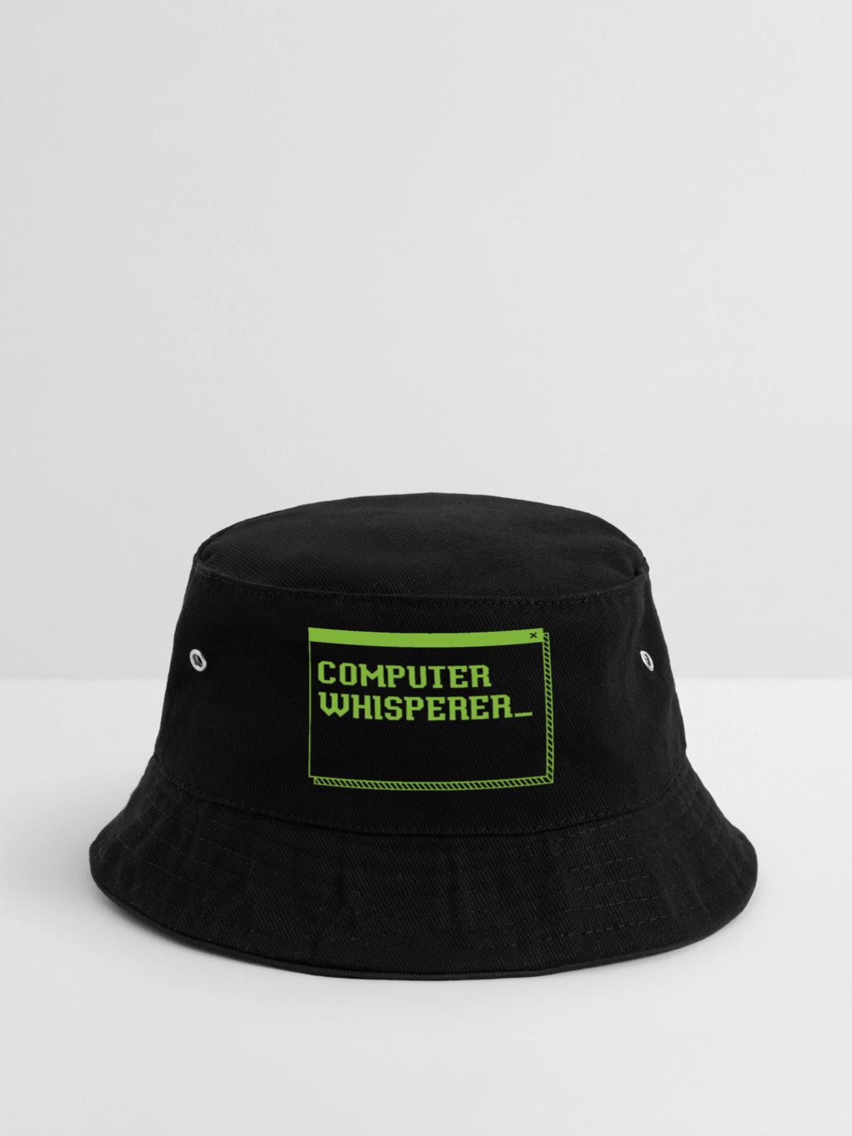Computer-Flüsterer - Bucket Hat - Schwarz - Vorne
