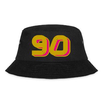 90. 90 JAHRE. 90-JÄHRIGES JUBILÄUM. 90-JÄHRIGES JUBILÄUM. - Bucket Hat - Schwarz - Vorne - Lela (165cm)