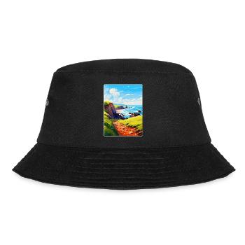 Hartland Quay Devon Vintage Travel Poster Souvenir - Bucket Hat - black - Front - Lela (165cm)